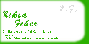 miksa feher business card